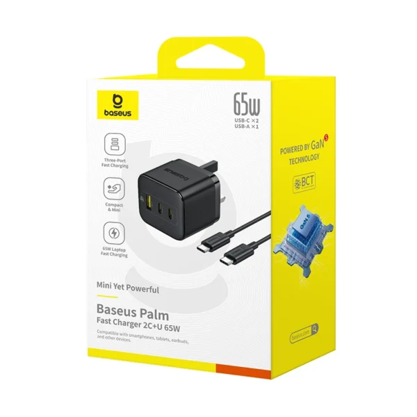 Baseus Palm 65W 3-Port Fast Charger Kit - Image 15