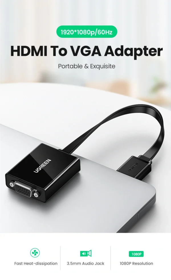 UGREEN HDMI To VGA + 3.5mm Audio Converter - Image 6