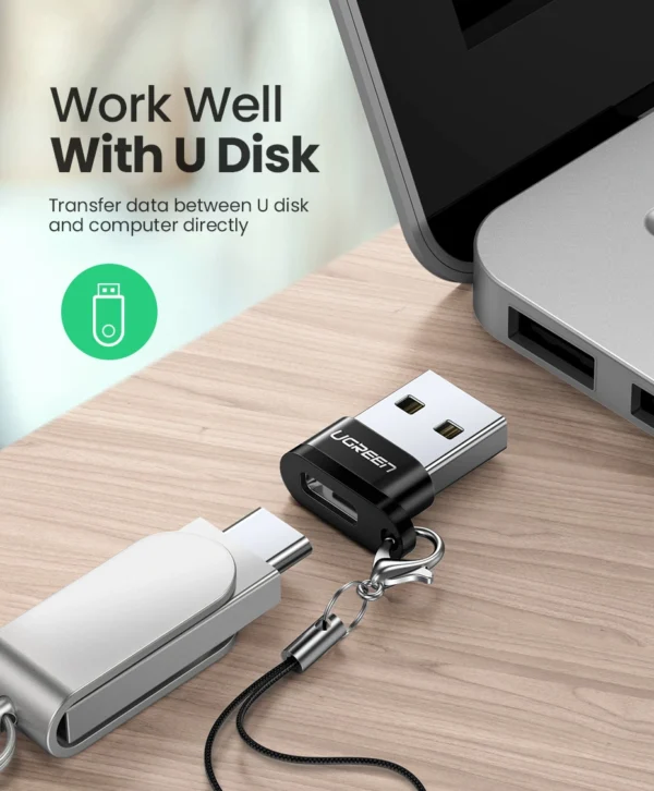 UGREEN USB 2.0 Male to Type-C Female Adapter - Image 6
