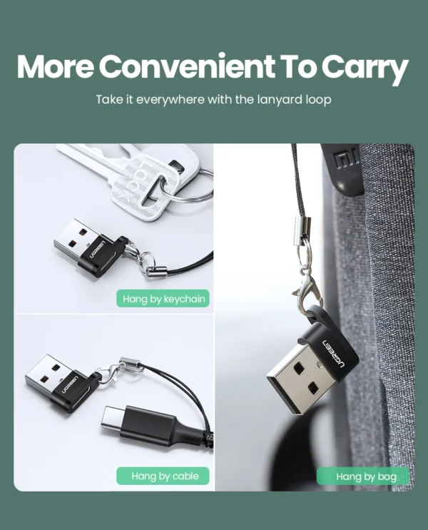 UGREEN USB 2.0 Male to Type-C Female Adapter - Image 4