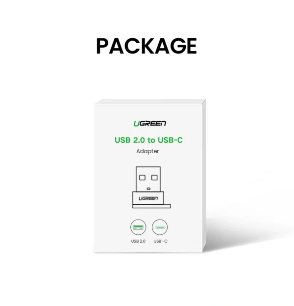 UGREEN USB 2.0 Male to Type-C Female Adapter - Image 9