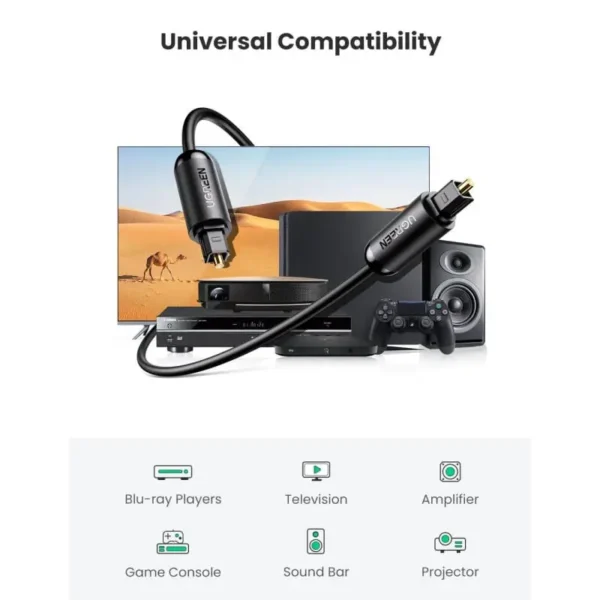 UGREEN Toslink 1m Fiber Optical Audio Cable - Image 9