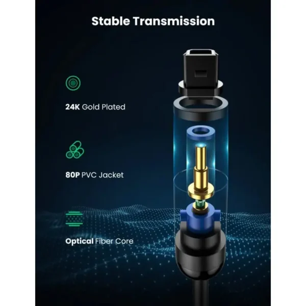 UGREEN Toslink 1m Fiber Optical Audio Cable - Image 8
