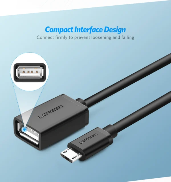 UGREEN Micro USB Male to USB-A Female OTG Cable - Image 4
