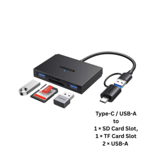 UGREEN 4-in-1 Multi-Functional 5Gbps Type-C+USB Card Reader  – CM812 – 45167
