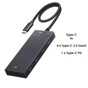 UGREEN 5-in-1 10Gpbs Type-c Hub (Type-c to 4 x Type-C 3.2 Gen2 Ports + 1 x PD Port) – CM806 - 55334