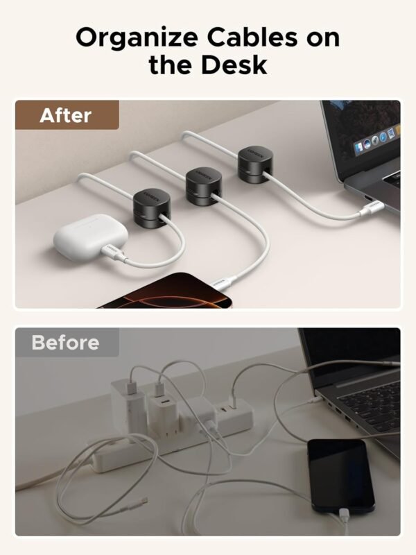 UGREEN Magnetic Cable Organizer Clips (3-Pack) - Image 4