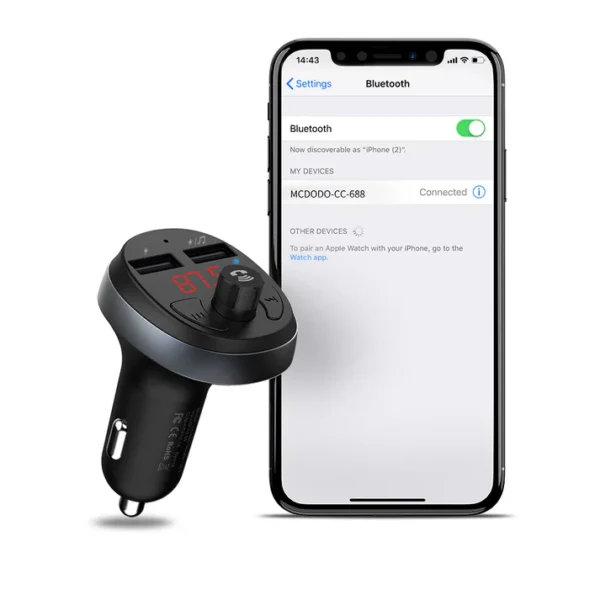 Mcdodo Bluetooth FM Transmitter Car Charger - Image 2