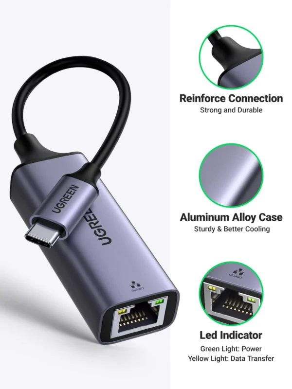 UGREEN USB-C to RJ45 2.5G Ethernet Adapter - Image 4