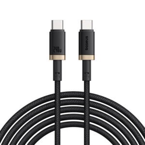 Baseus Dura 240W USB-C to USB-C 1m Fast Charging Data Cable - Gold Black – P10377803U03-00