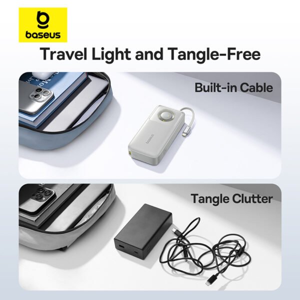 Baseus Free2Pull 65W 20000mAh Power Bank with Retractable Cable - Image 9