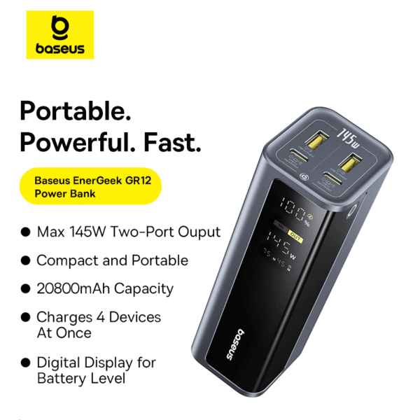 Baseus EnerGeek GP12 145W 20800mAh Power Bank - Image 9
