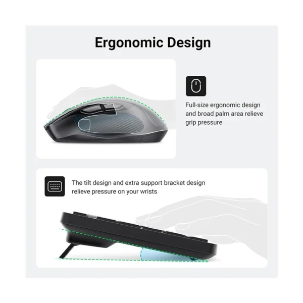 UGREEN Wireless Keyboard and Mouse Combo – 35740 - Image 5
