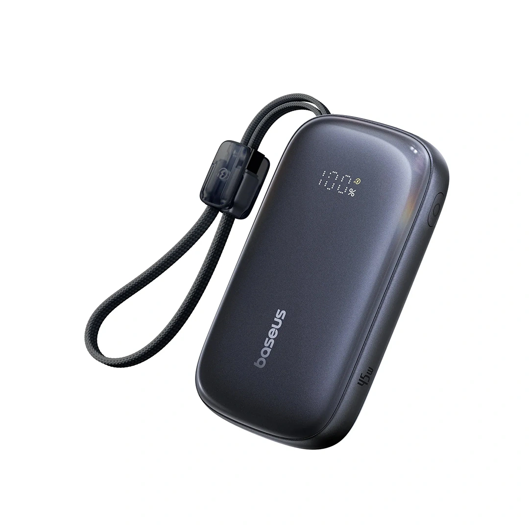 Baseus EnerFill FC21 QPow 3 Ultra 20000mAh 45W Detachable USB-C to iP Cable Power Bank (Cosmic Black) – E0027P00