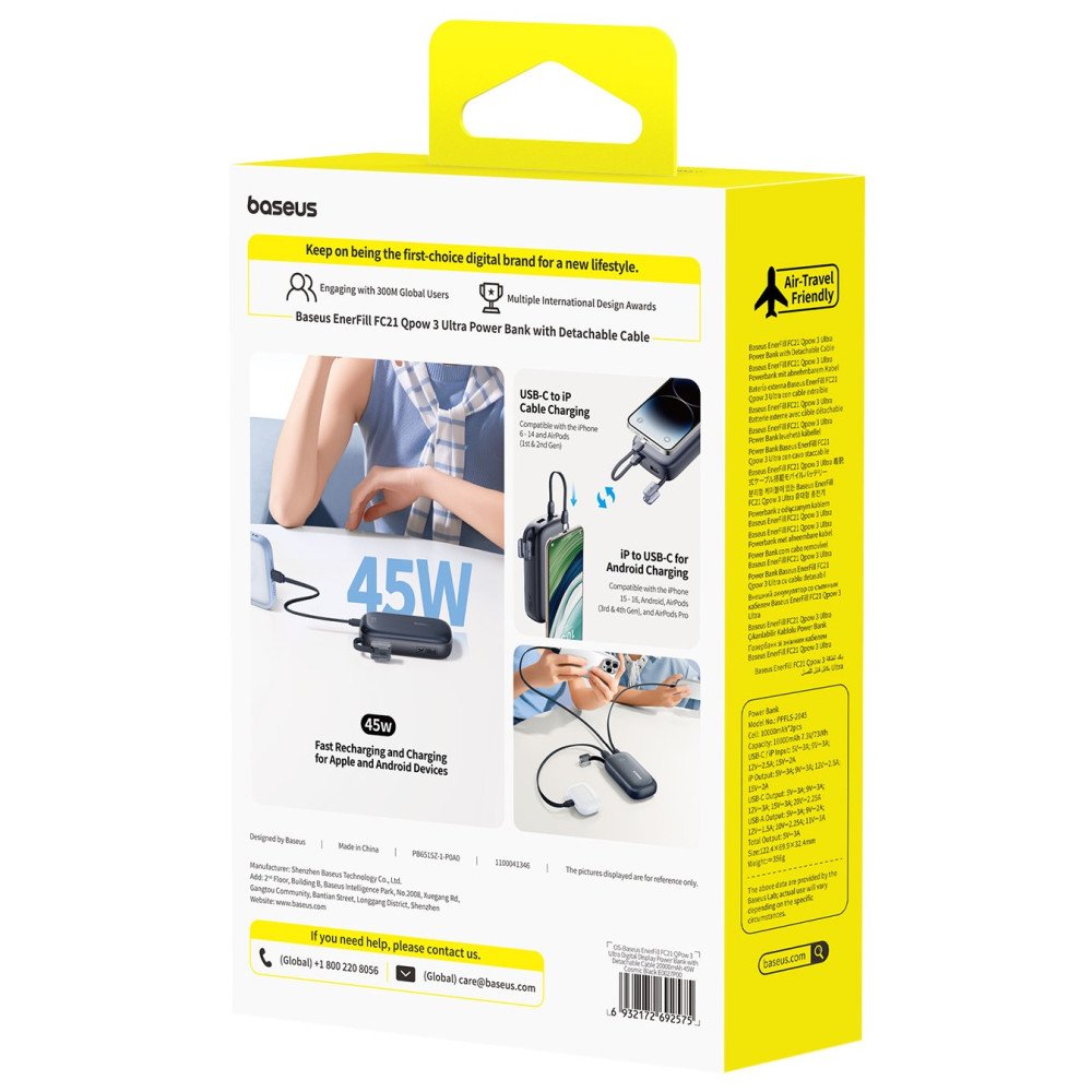 Baseus EnerFill FC21 QPow 3 Ultra 20000mAh 45W Power Bank - Image 11