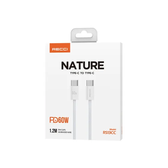 Recci Nature 60W PD 1.2M Type-C to Type-C Cable - Image 5