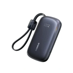 Baseus EnerFill FC21 “QPow 3 Ultra” 10000 mAh 45W Power Bank with Detachable USB‑C Cable (Cosmic Black) – E0027Q00