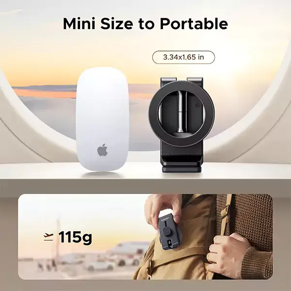 UGREEN 360 Rotation Magnetic Travel Clip Type Phone Holder - Image 3