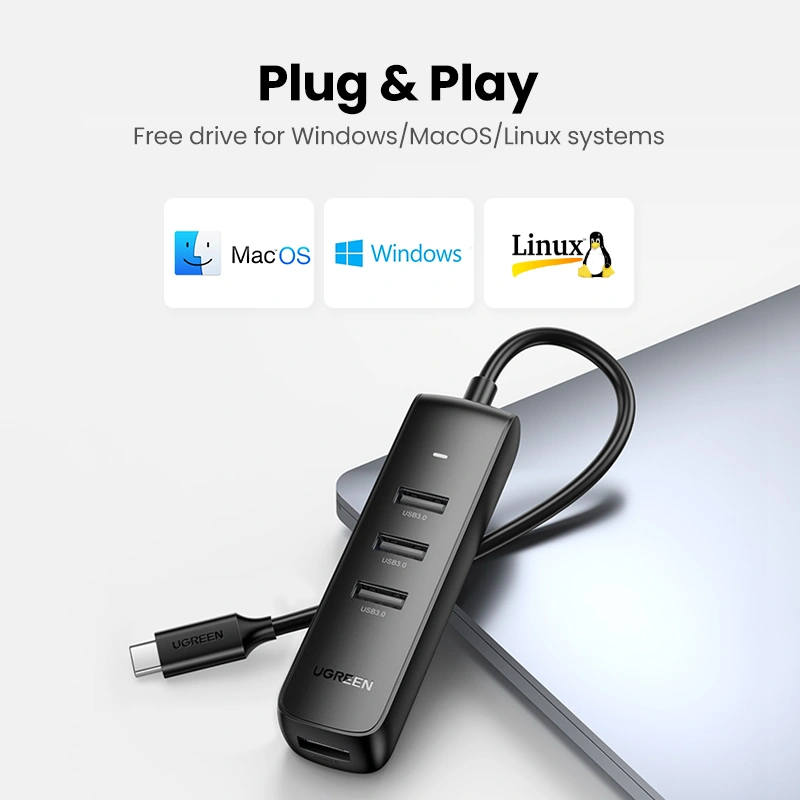 UGREEN Type-C to 4 * USB 3.0 Hub - 10916 - Image 3