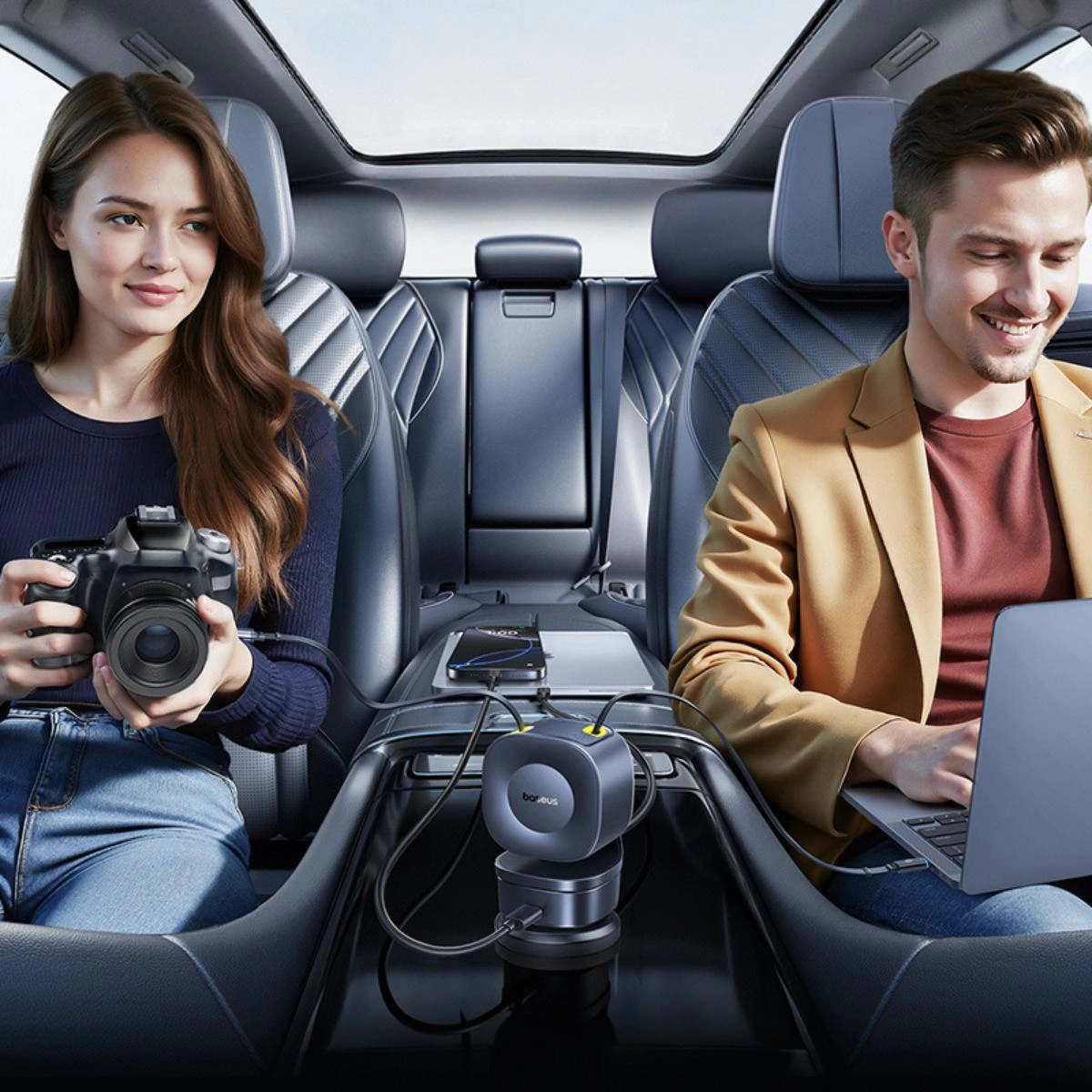 Baseus PrimeTrip VR2 Max 240W Car Charger with Retractable Cable - Image 5