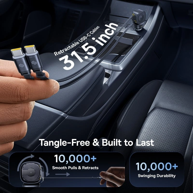 Baseus PrimeTrip VR2 Max 240W Car Charger with Retractable Cable - Image 10