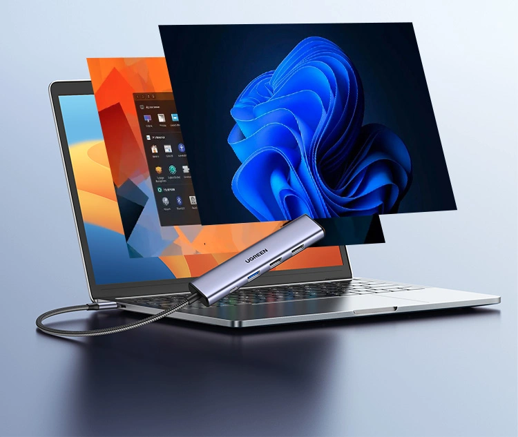 UGREEN 5-in-1 Type-C Multifunction Adapter – 15495 - Image 3