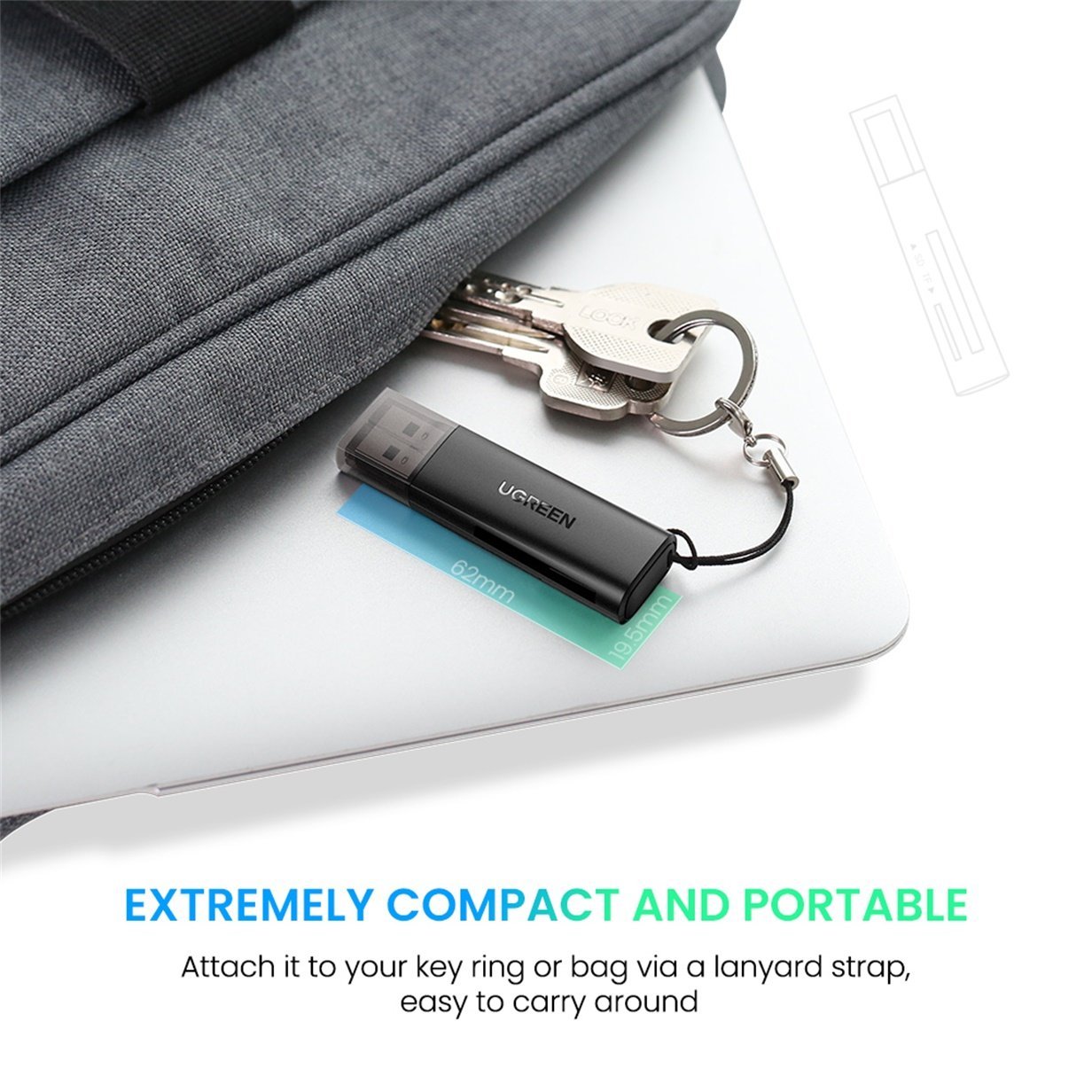 UGREEN USB 3.0 Multifunction Card Reader – 60722 - Image 3