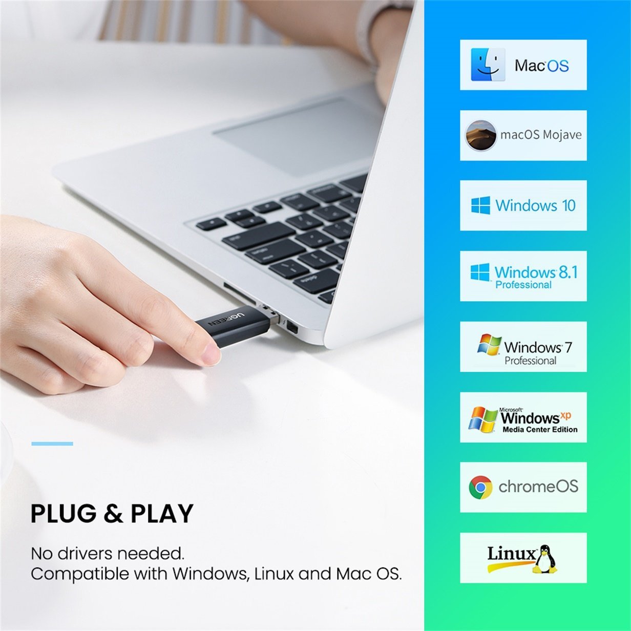 UGREEN USB 3.0 Multifunction Card Reader – 60722 - Image 8