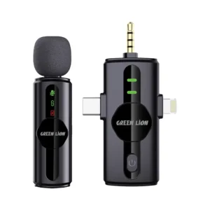 Green Lion GM-79X 3-Level Noise Cancellation Multi-Interface Microphone Type-C, AUX and Lightning