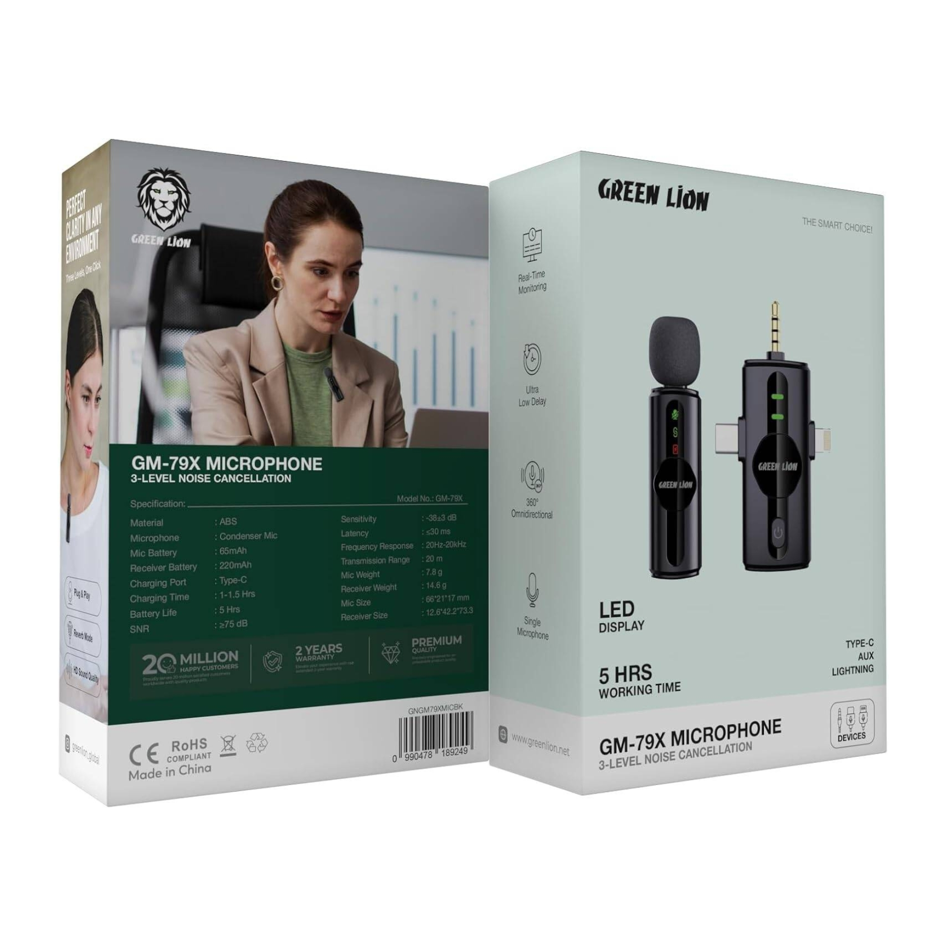 Green Lion GM-79X 3-Level Noise Cancellation Multi-Interface Microphone - Image 10