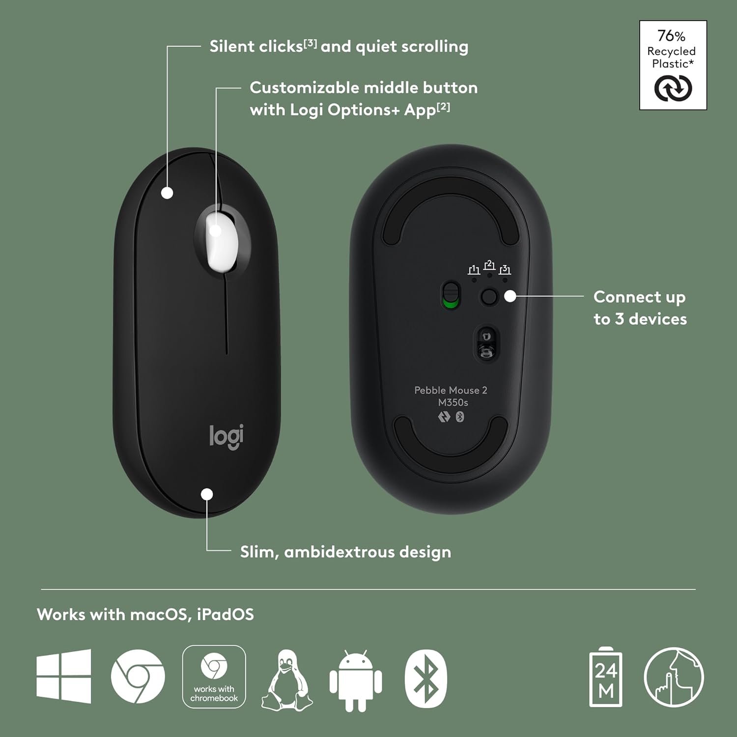 Logitech Pebble Mouse 2 M350s - Image 13