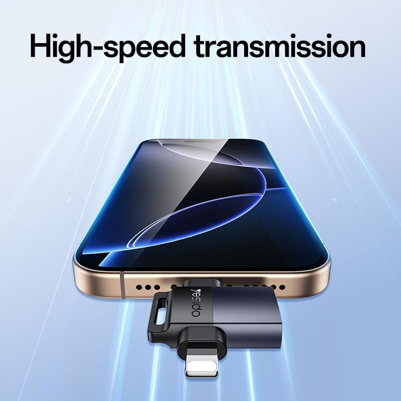 Yesido GS35 2-in-1 USB 3.0 to C + L OTG Adapter - Image 4