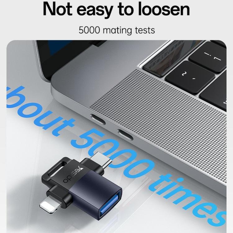 Yesido GS35 2-in-1 USB 3.0 to C + L OTG Adapter - Image 6