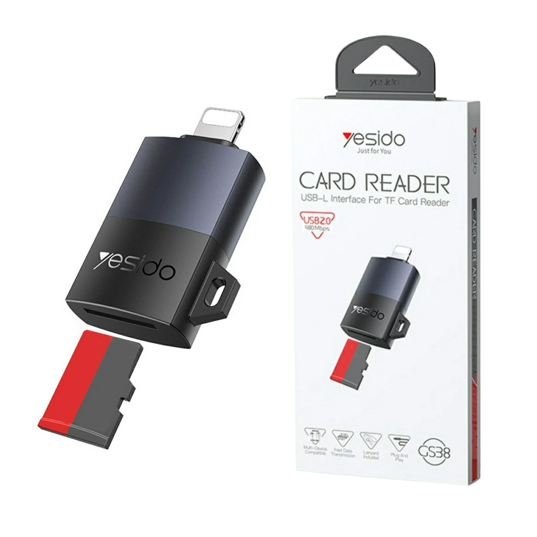 Yesido GS38 Lightning Interface Card Reader - Image 2