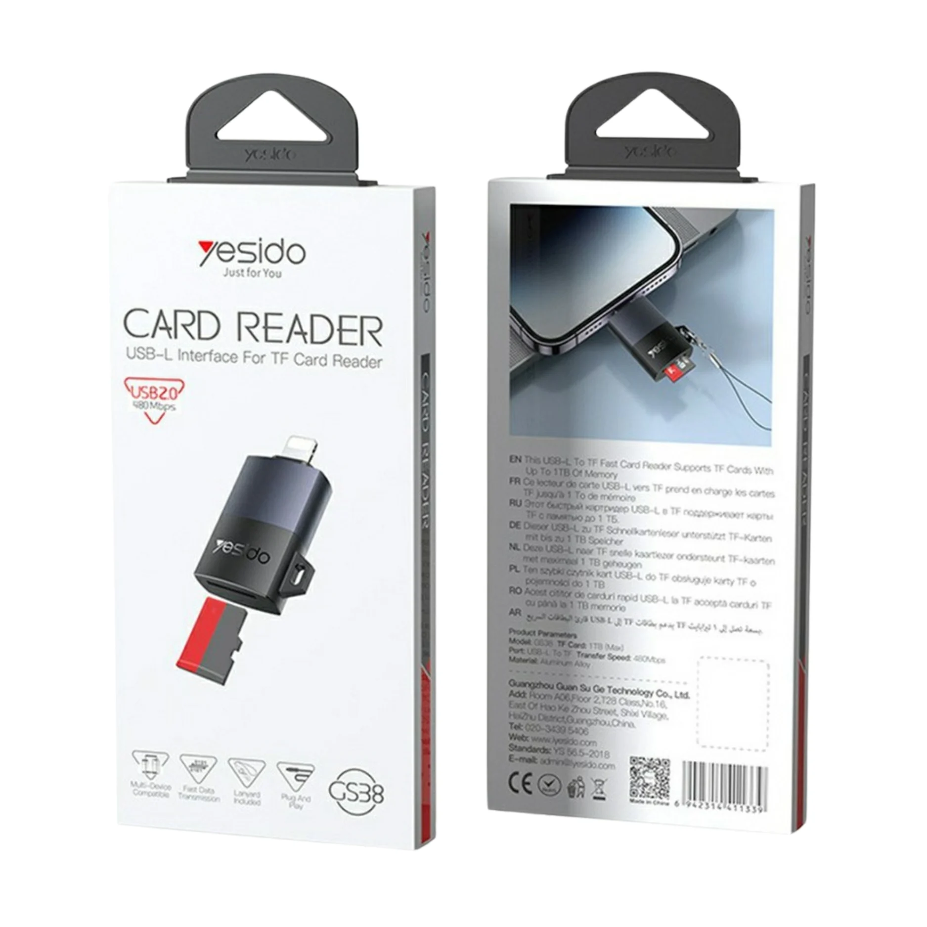 Yesido GS38 Lightning Interface Card Reader - Image 7
