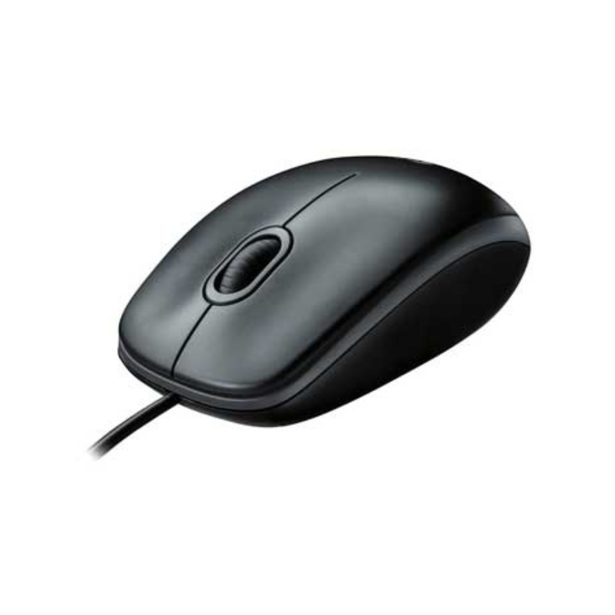 Logitech B100 Optical USB Wired Mouse - Black - Image 2