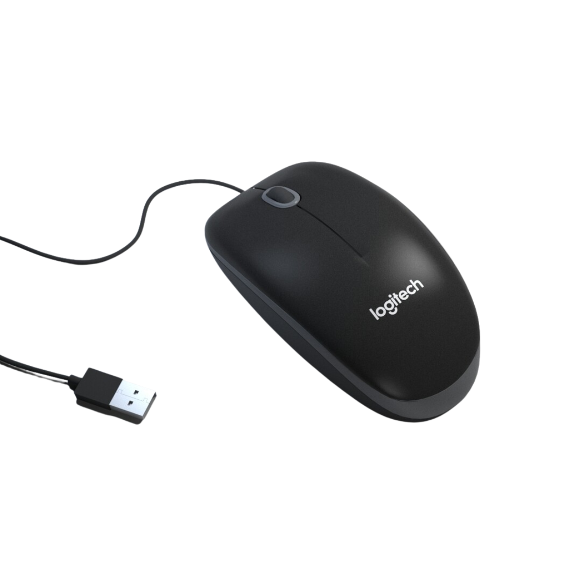 Logitech B100 Optical USB Wired Mouse - Black - Image 4