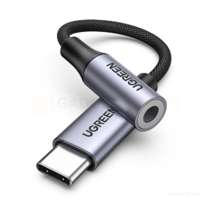 UGREEN Type-C to 3.5mm Female 10cm DAC Chip Cable – Aluminum Shell with Braided – AV161–80154