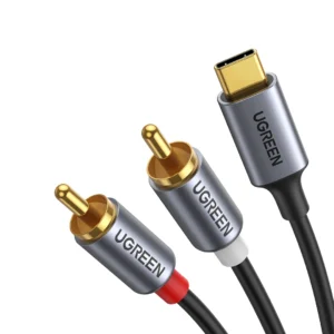 UGREEN Type-C Male to 2xRCA Male 1.5 Meter Audio Cable with Chip – CM451 – 20193