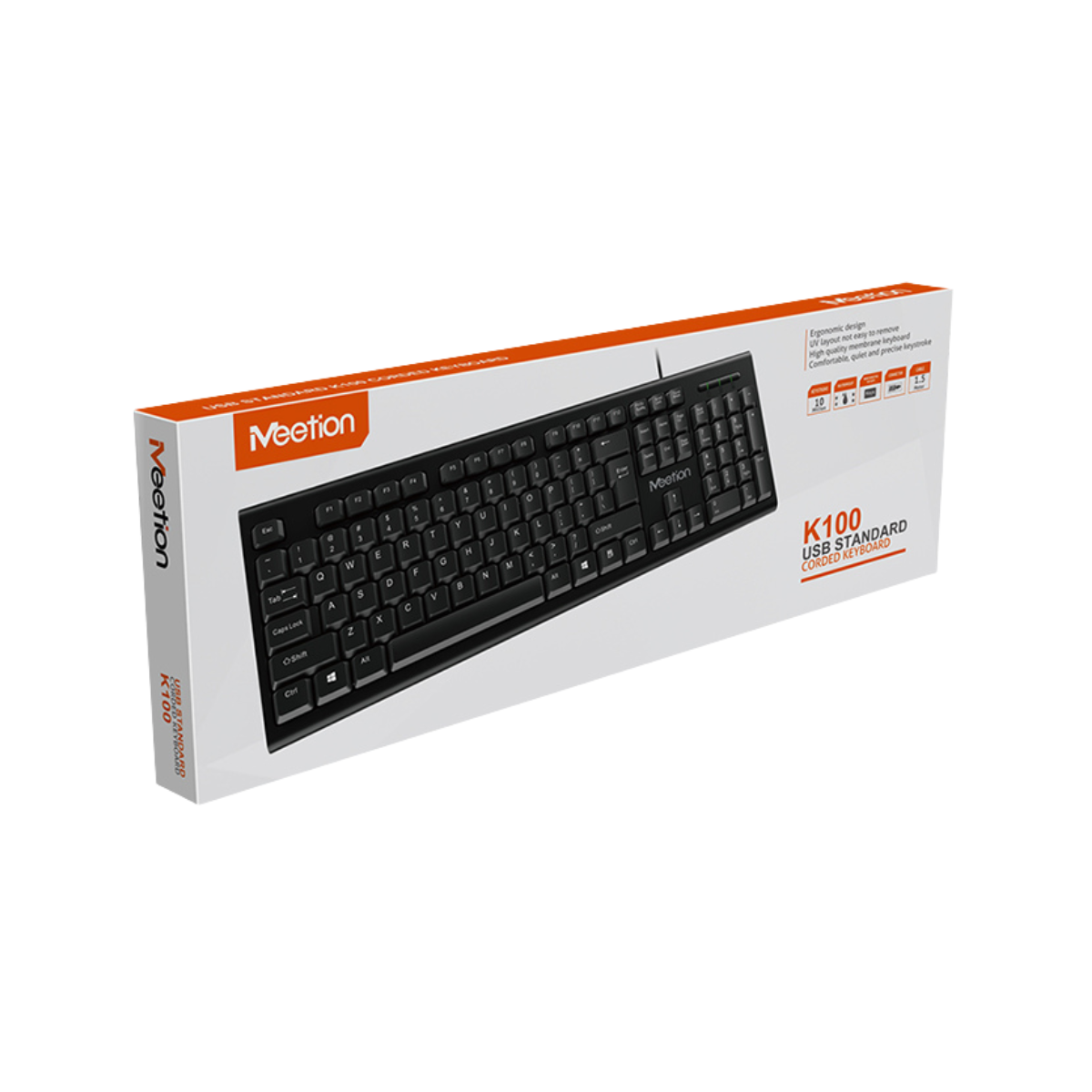 Meetion K100 USB Standard Corded Keyboard - Image 5