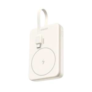 UGREEN 20W 10000mAh Magnetic Wireless Power Bank with in-built Type–C Cable (Beige) – 35341B