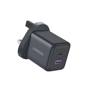 UGREEN 30W 2-Port (USB-C + USB-A) GaN Fast Charger (UK Plug) – X516 – 65036