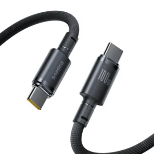 Baseus New Braided 1m 100W Type-C to Type-C Fast Charging Cable Cosmic Black – E0426W00