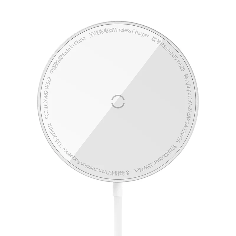 Baseus Simple Mini3 Magnetic Wireless Charger - Silver - Image 4