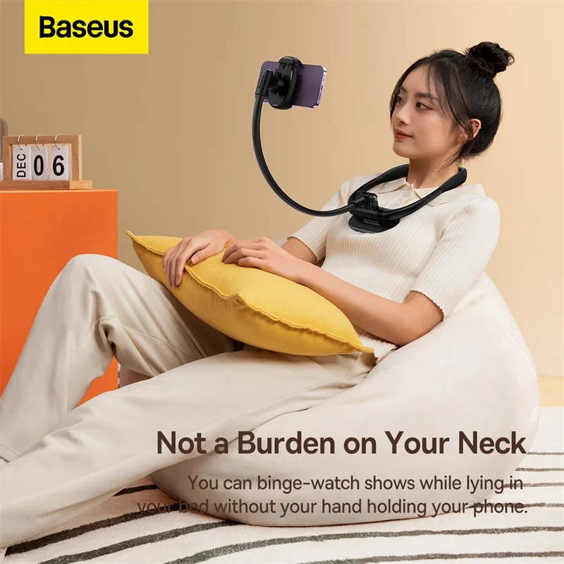 Baseus ComfortJoy Series Neck Phone Holder – Black - Image 14