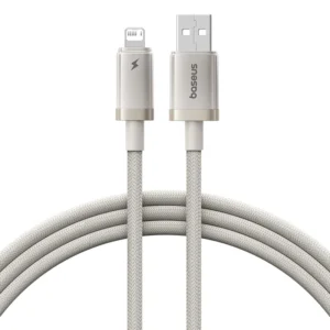 Baseus Titanium Alloy 1 Meter USB to Lightning 2.4A Fast Charging Cable – Galaxy Titanium Gold – P10378102G21-01