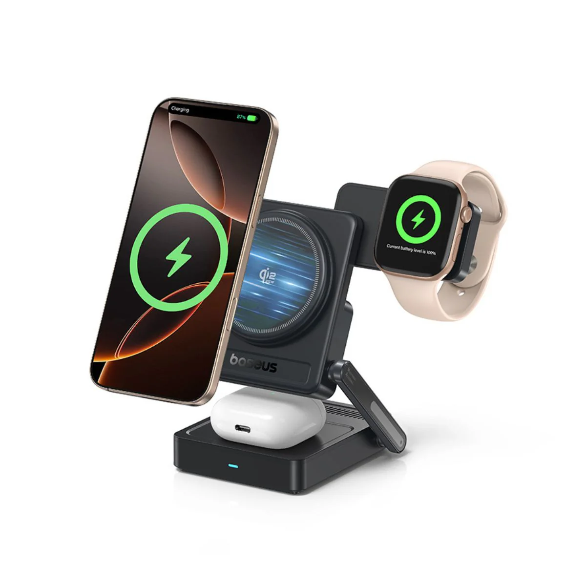 Baseus PicoGo AF21 35W 3-in-1 Qi2.2 Wireless Charger - Image 4