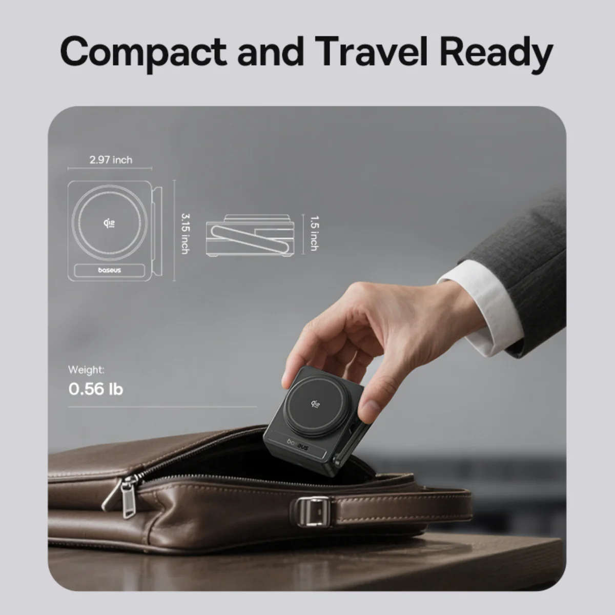 Baseus PicoGo AF21 35W 3-in-1 Qi2.2 Wireless Charger - Image 6