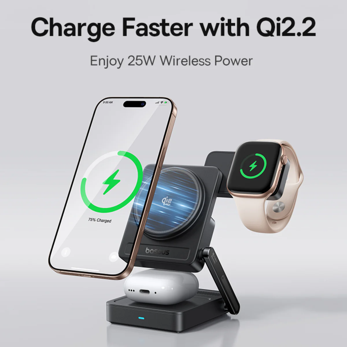 Baseus PicoGo AF21 35W 3-in-1 Qi2.2 Wireless Charger - Image 12