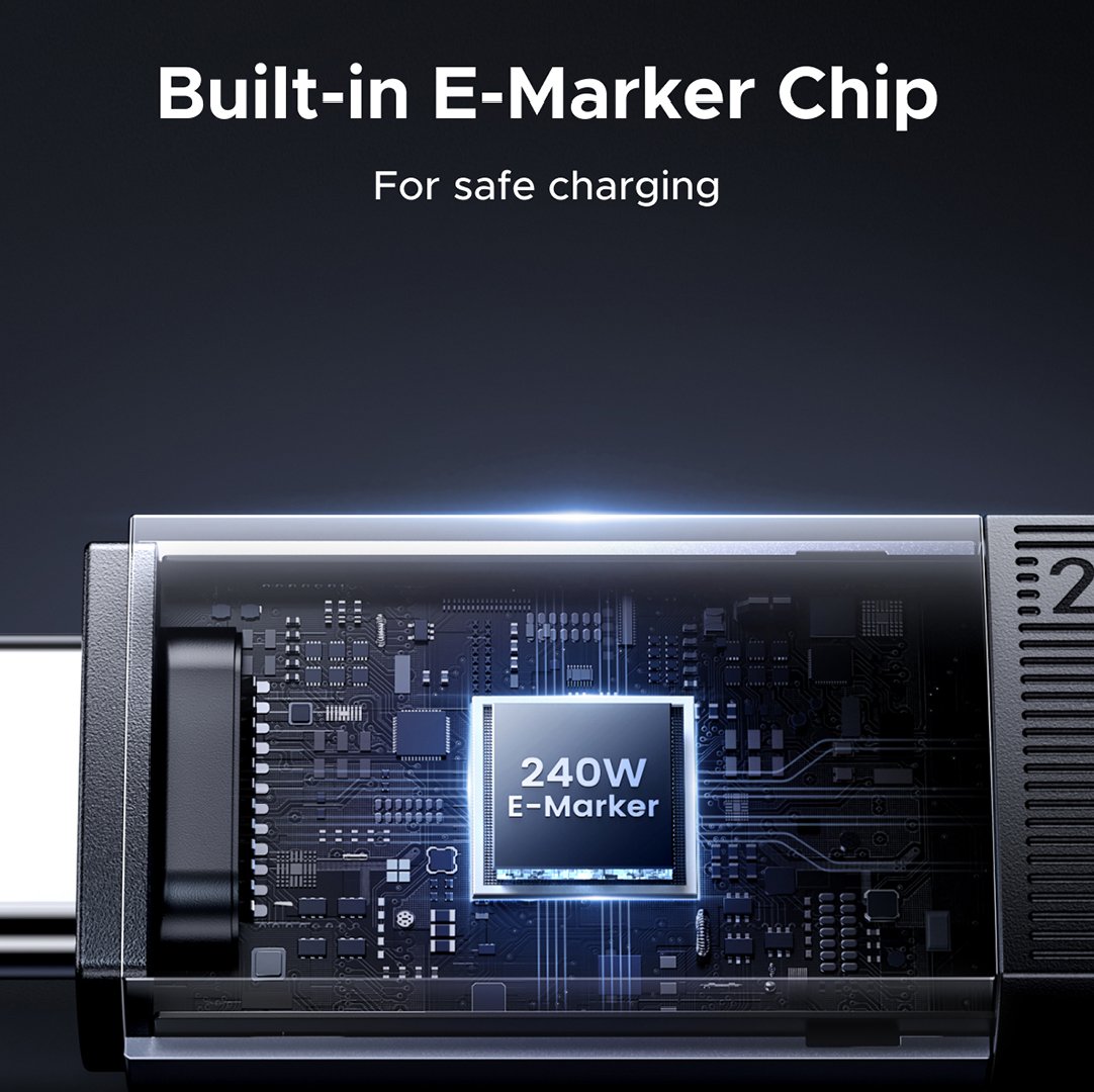 UGREEN 8K@60Hz 240W 1 Meter Type-C to Type-C Gen 3 Cable - Image 6